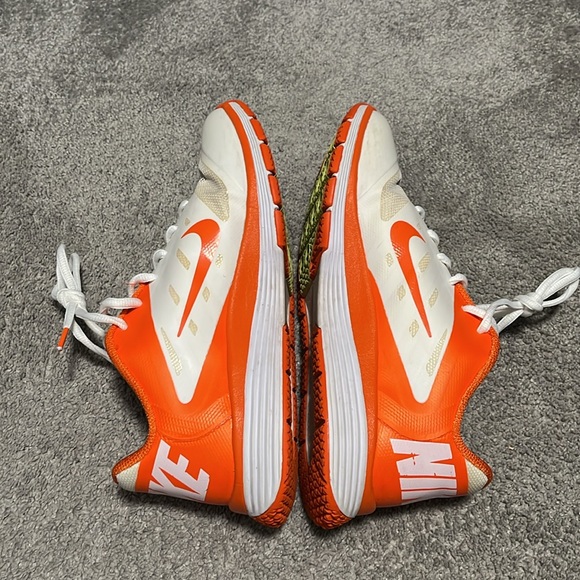 Men’s Nike Zoom Lunarlon Vapor Trainer Shoes Size 7 White/Orange - Picture 6 of 8